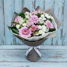 Букет цветов из:  Герберы, Альстромерии и Хризантемы в Павловское
