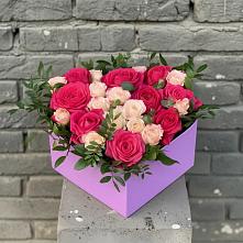 Цветочная композиция из Розы в коробке в Павловское