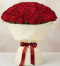 Букет 101 Красная роза Милано в Павловское
