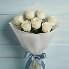 Букет 7 Белых роз Эдлесс Лав #REPLACE_PRED# Павловское