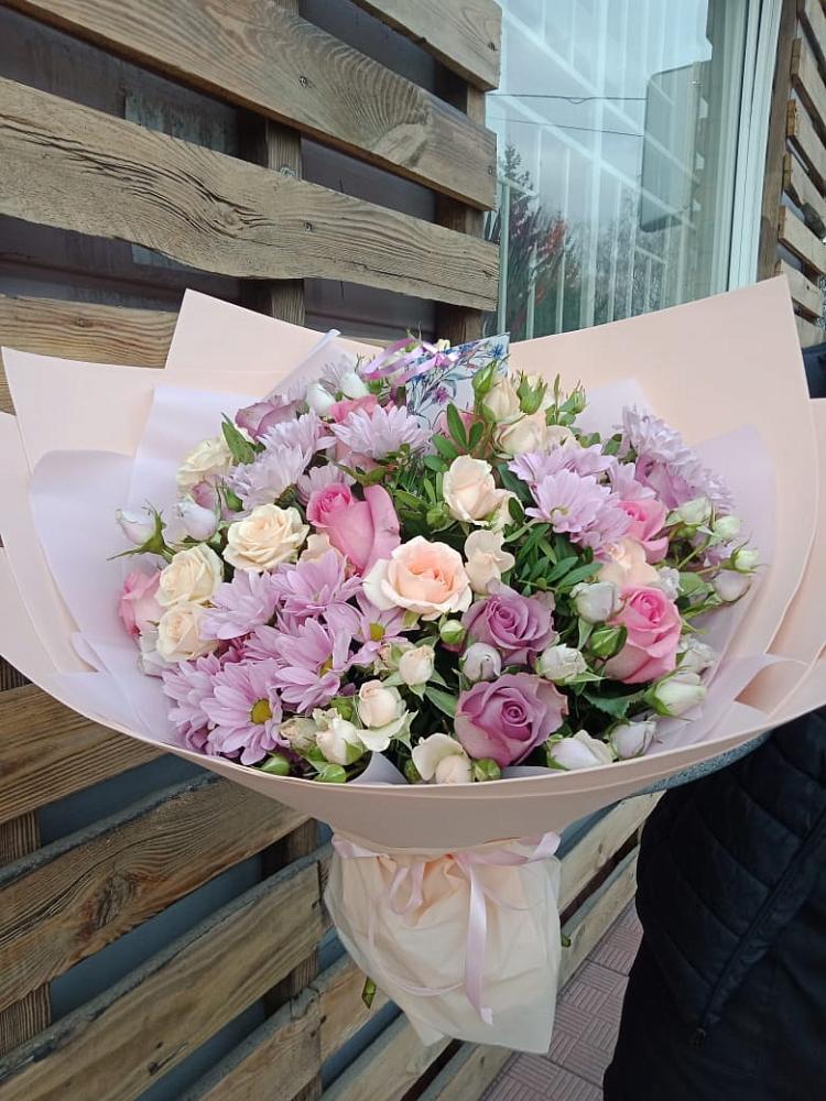 Букет цветов из: Розы и Хризантемы в Павловское