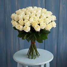 Букет 51 Белая роза Эдлесс Лав #REPLACE_PRED# Павловское