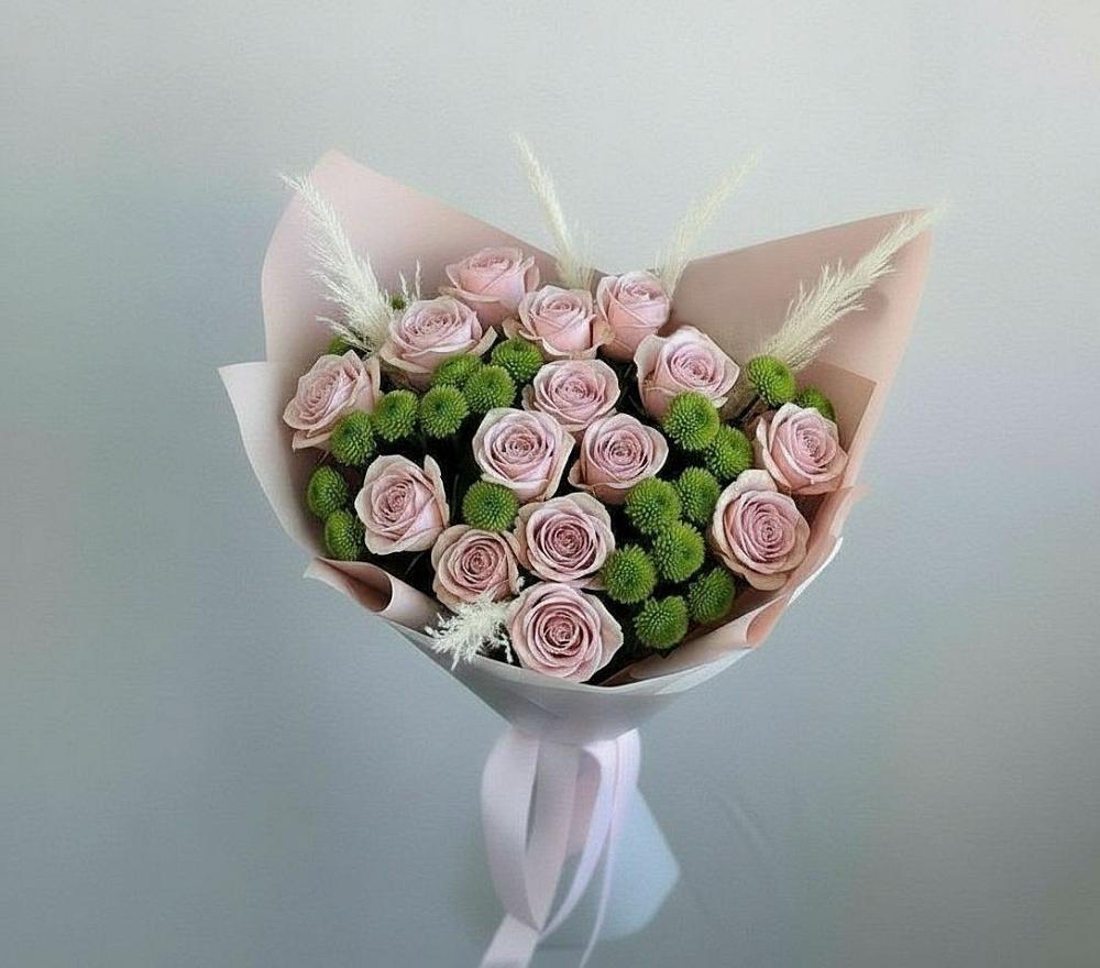 Букет цветов из: Розы и Хризантемы в Павловское