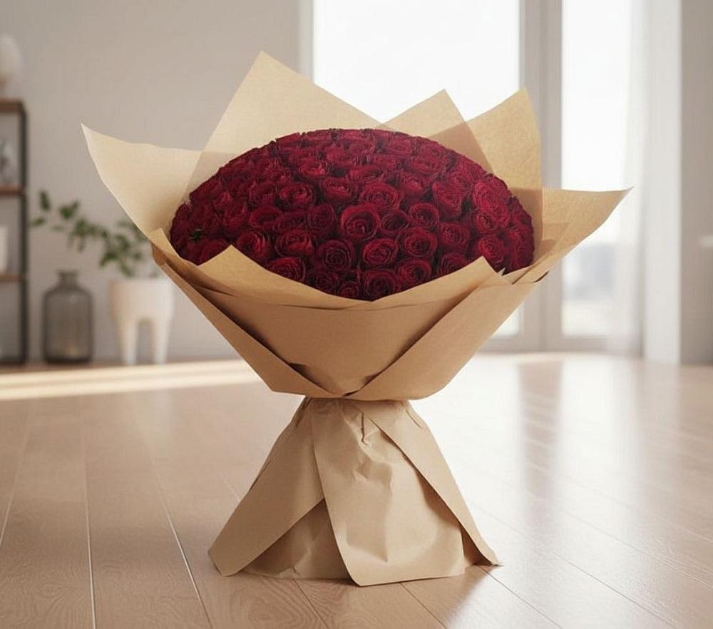 Букет 101 Красная роза в Павловское
