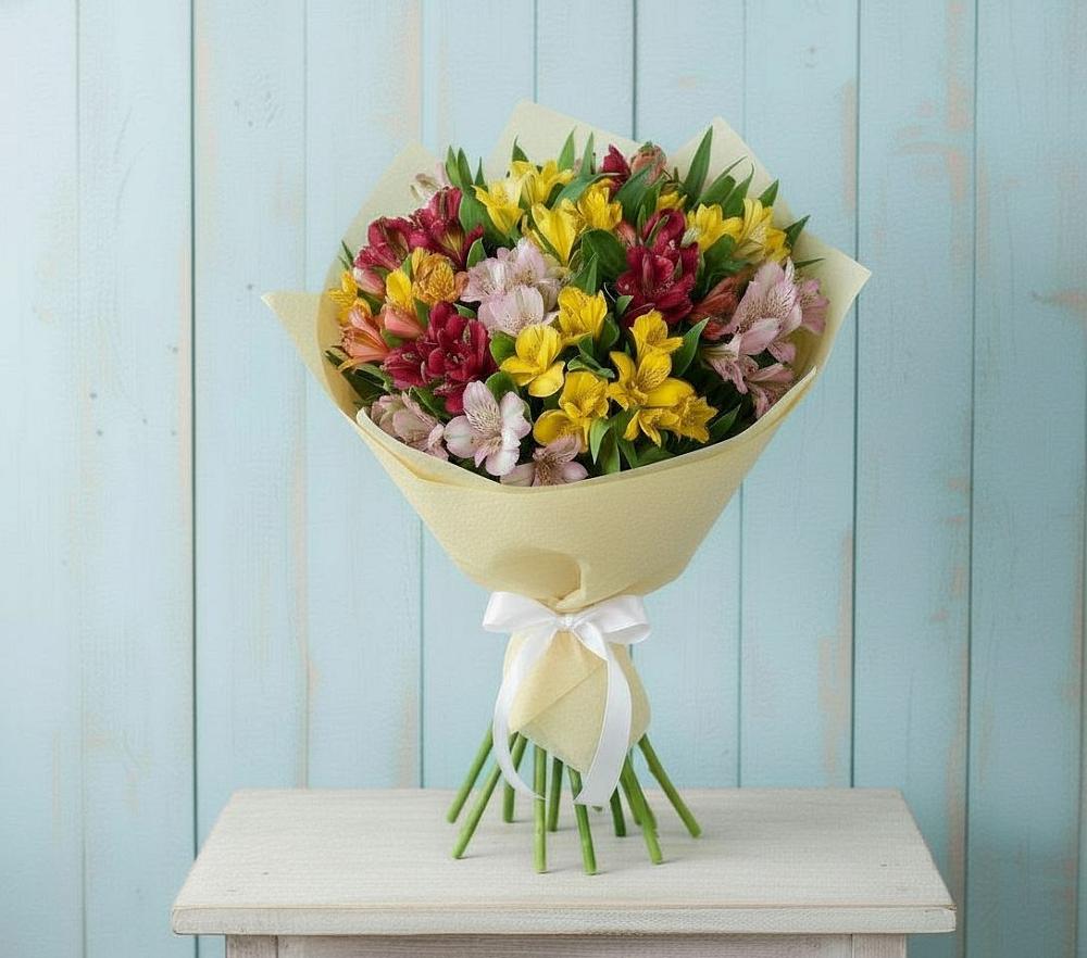 Букет цветов из: Альстромерии в Павловское
