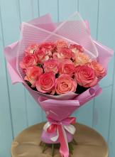 Букет 15 Розовых роз Равель в Павловское
