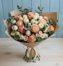 Букет цветов из:  Альстромерии и Розы в Павловское